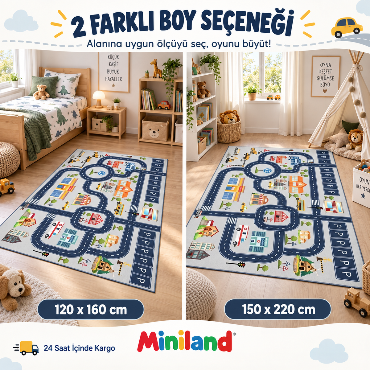 Arabalı Oyun Halısı