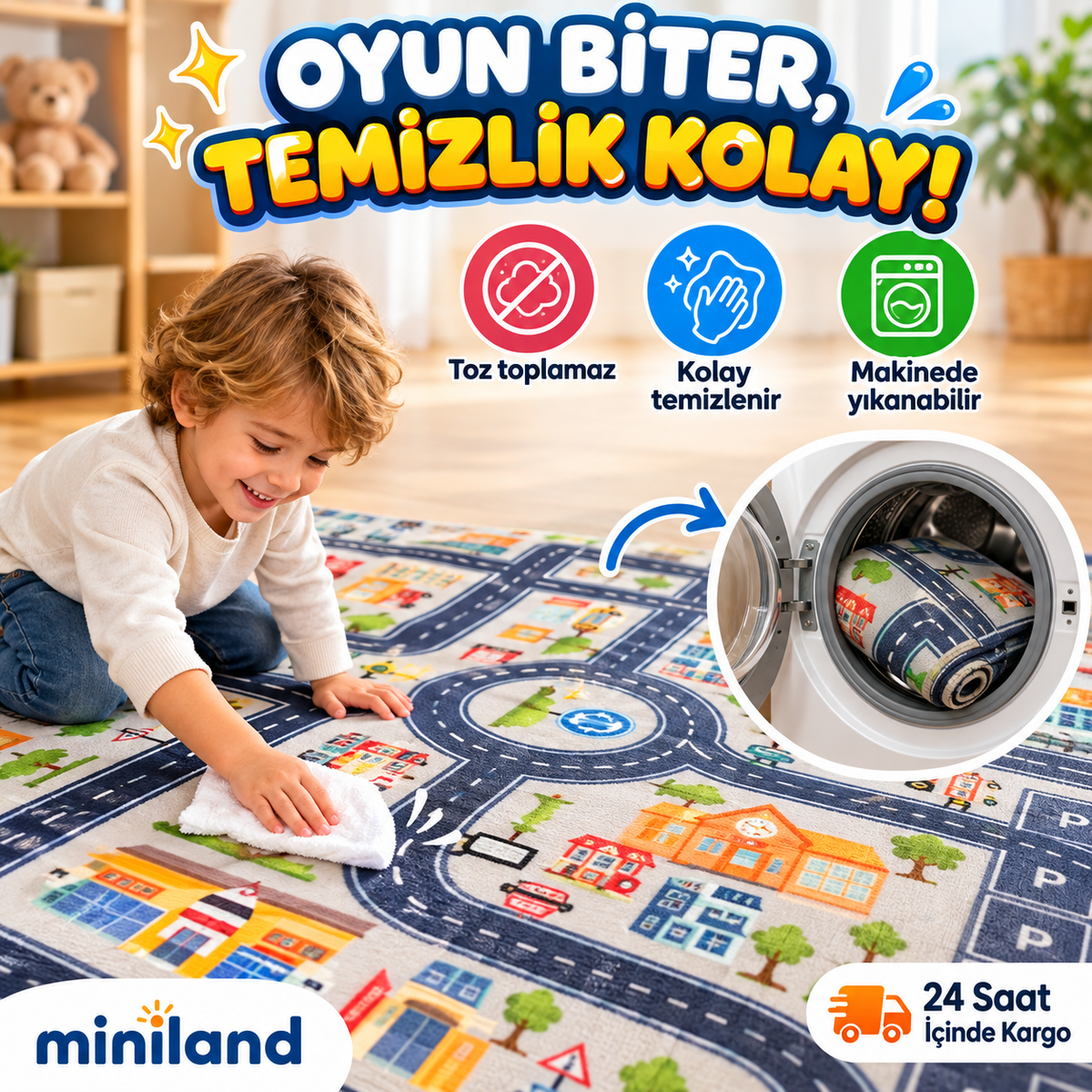 Arabalı Oyun Halısı
