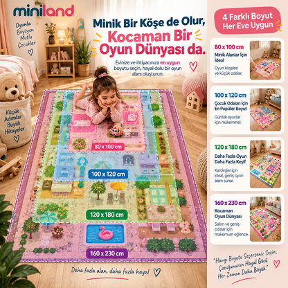 Miniland - Barbie Temalı Oyun Halısı
