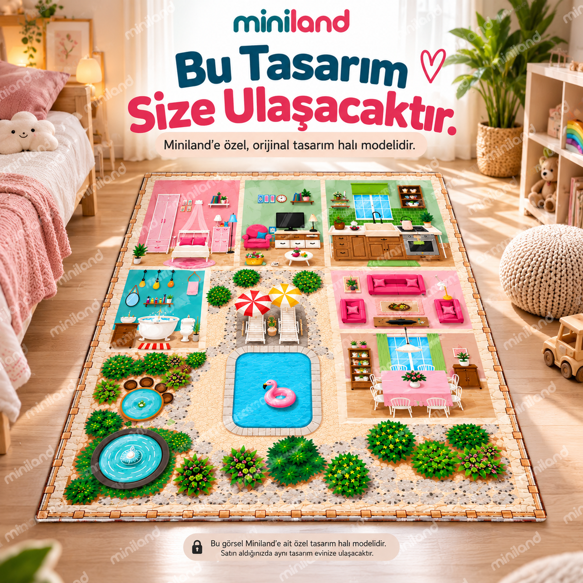 Miniland - Barbie Temalı Oyun Halısı