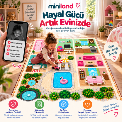Miniland - Barbie Temalı Oyun Halısı
