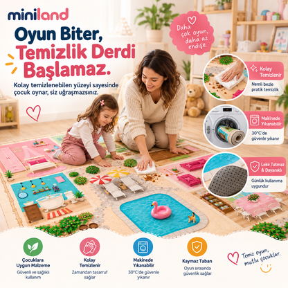 Miniland - Barbie Temalı Oyun Halısı
